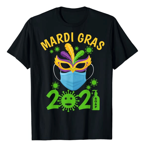 Th Funny Mardi Gras 2021 Costume Men Women Gift Jester Hat T-Shirt
