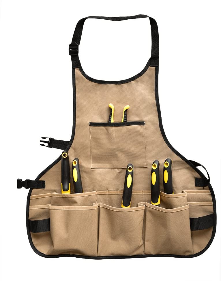 BOJECHER Garden Apron for Work 14 Pockets, Gardening Aprons for Men Women