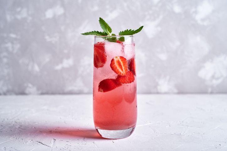 Fresh strawberry lemonade