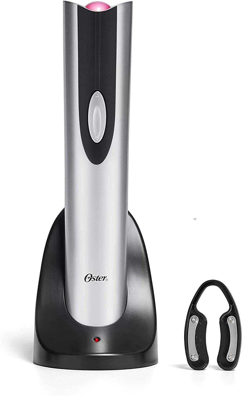 Oster Cordless Electric Wine Bottle Opener with Foil Cutter, FFP - FPSTBW8207-S-AMZ, Silver, One
