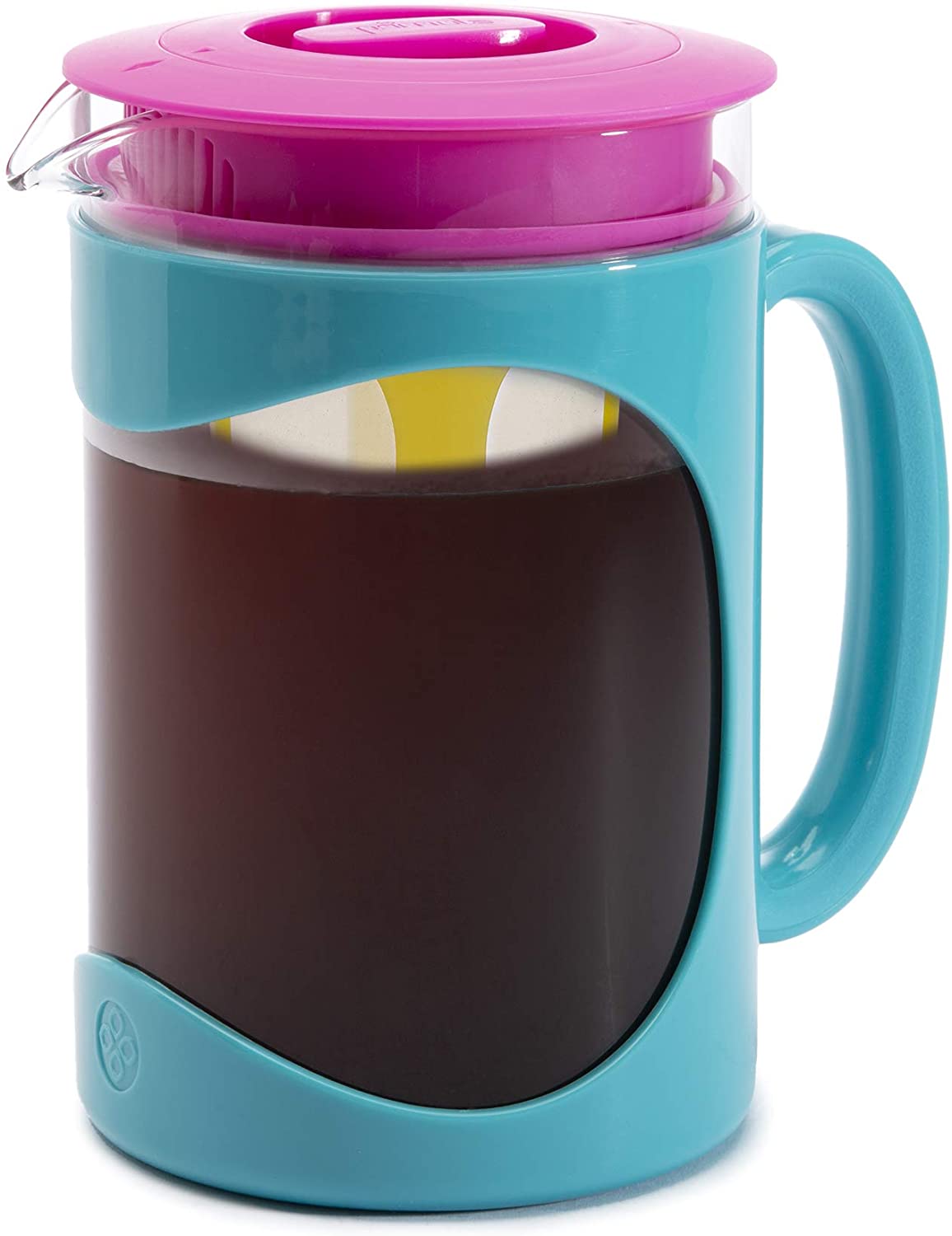 Primula Burke Throwback Deluxe Cold Brew Iced Coffee Maker, Comfort Grip Handle, Durable Glass Carafe, Removable Mesh Filter, Perfect 6 Cup Size, 1.6 Qt, Multicolor
