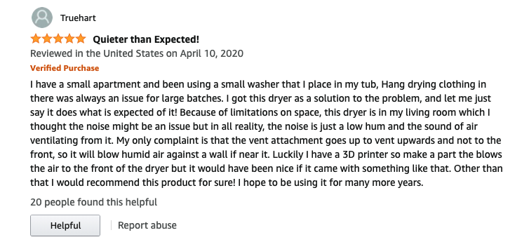 portable dryer review