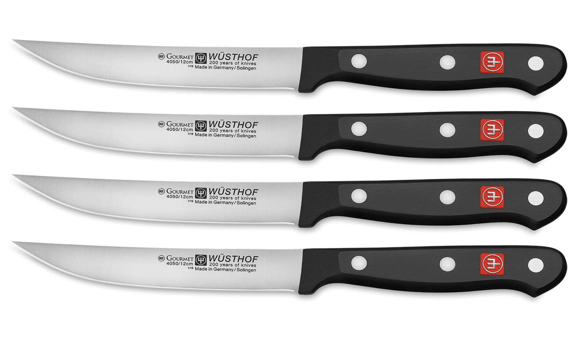 Cutluxe Steak Knives – Straight Edge Steak Knife Set of 4 – Forged High  Carbon German Steel – Full Tang – Ergonomic Handle Design – Artisan Series