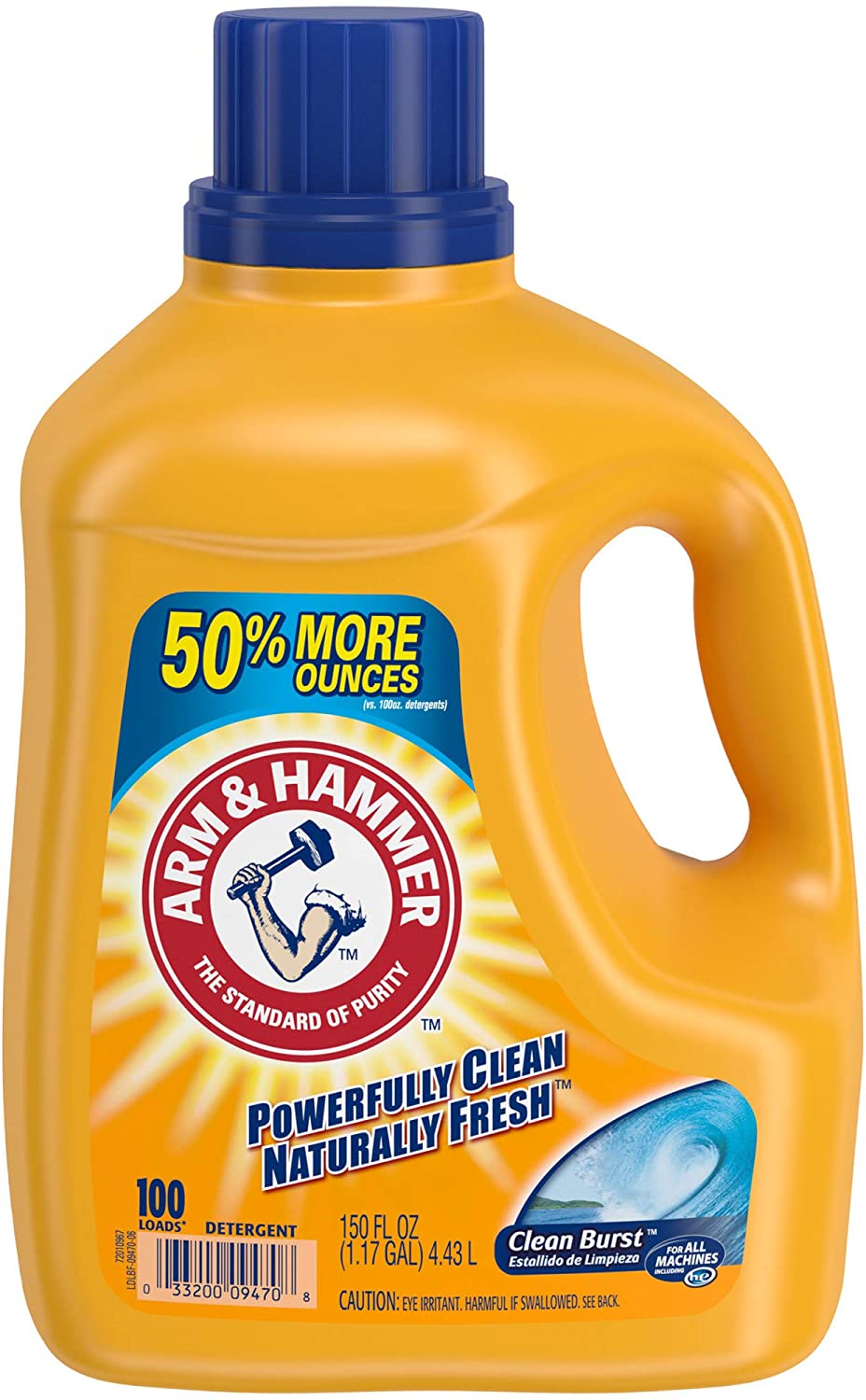ARM & HAMMER Clean Burst HE Liquid Laundry Detergent, 100 loads