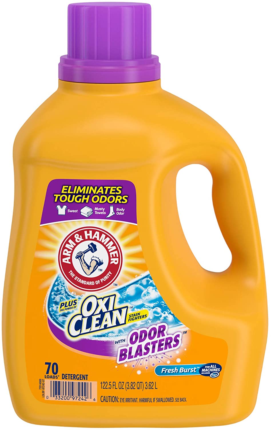 Arm & Hammer Plus OxiClean Odor Blasters Fresh Burst, 70 Loads Laundry Detergent, 122.5 Fl oz