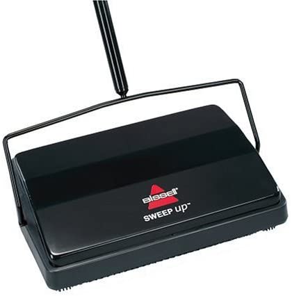 Bissell Natural Sweep Carpet and Floor Sweeper with Dual Rotating System and 2 Corner Edge Brushes, 92N0A, Silver
