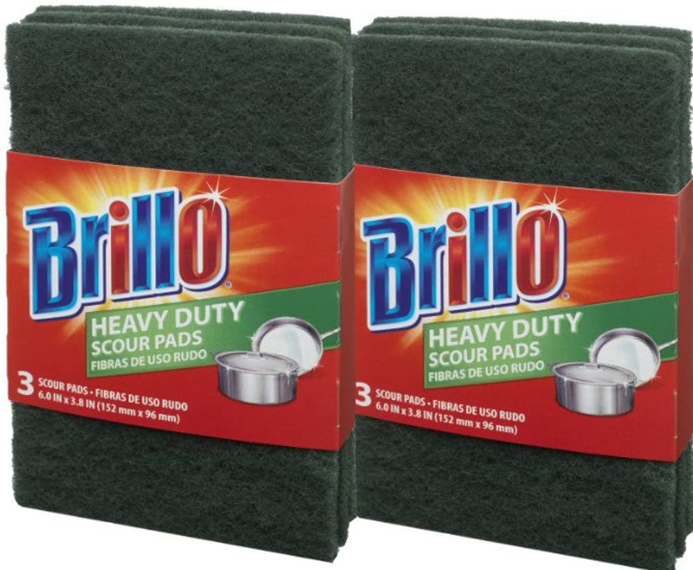 Brillo Basics Heavy Duty Scour Pads, 3 count, 2 Pack
