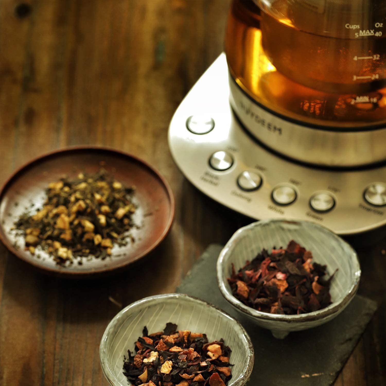 BUYDEEM K2683 Health-Care Beverage Tea Maker and Kettle, 9-in-1  Programmable Brew Cooker Master, 1.5 L