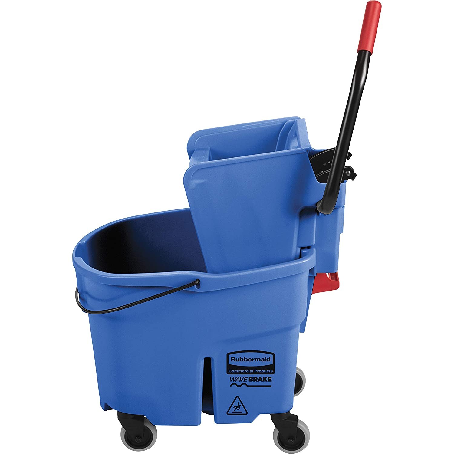 Rubbermaid Commercial WaveBrake 2.0 35 QT Side-Press Mop Bucket and Wringer