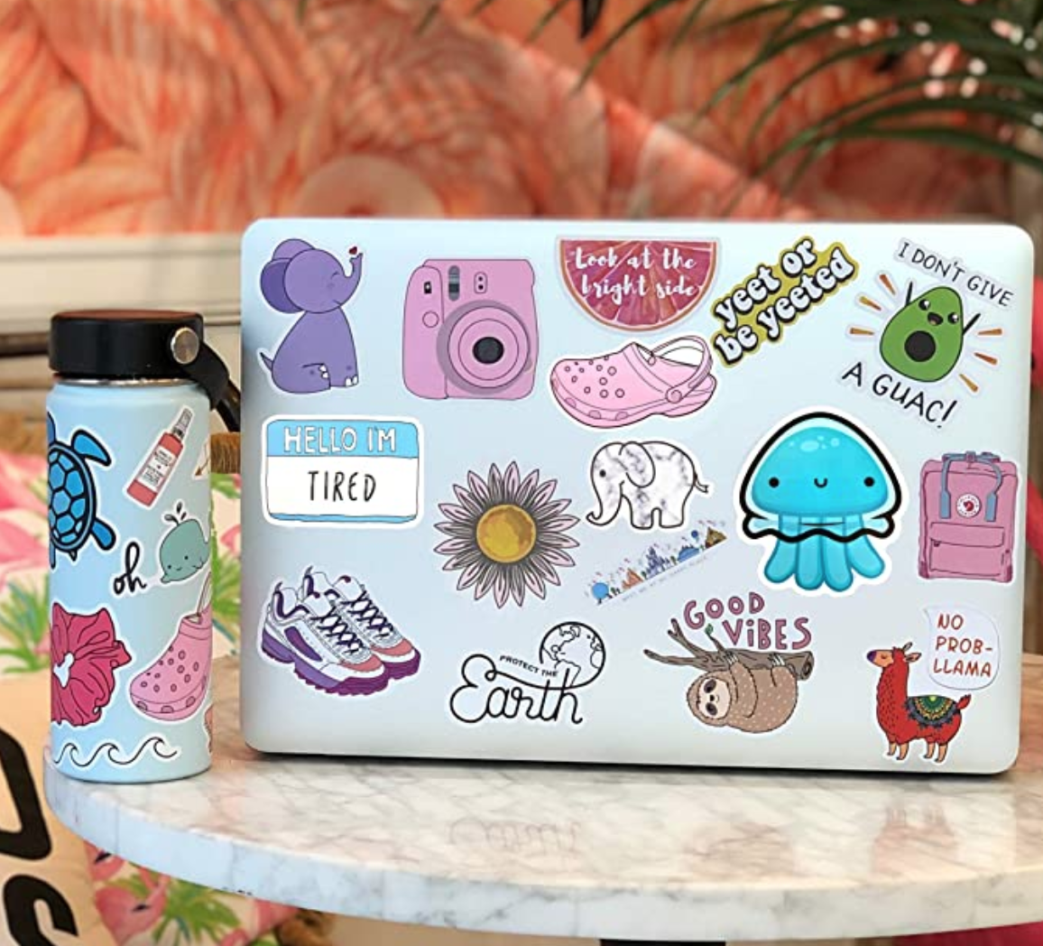 70 VSCO Stickers, Aesthetic Stickers, Cute Stickers, Laptop Stickers, Vinyl Stickers, Stickers for Water Bottles, Waterproof Stickers, Stickers for Kids Teens Girls, Computer Stickers, Sticker Pack