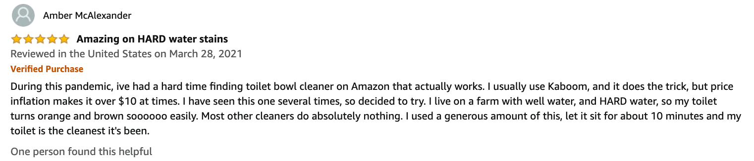 Lysol Bleach Free Hydrogen Peroxide Toilet Bowl Cleaner, Fresh, 24oz review