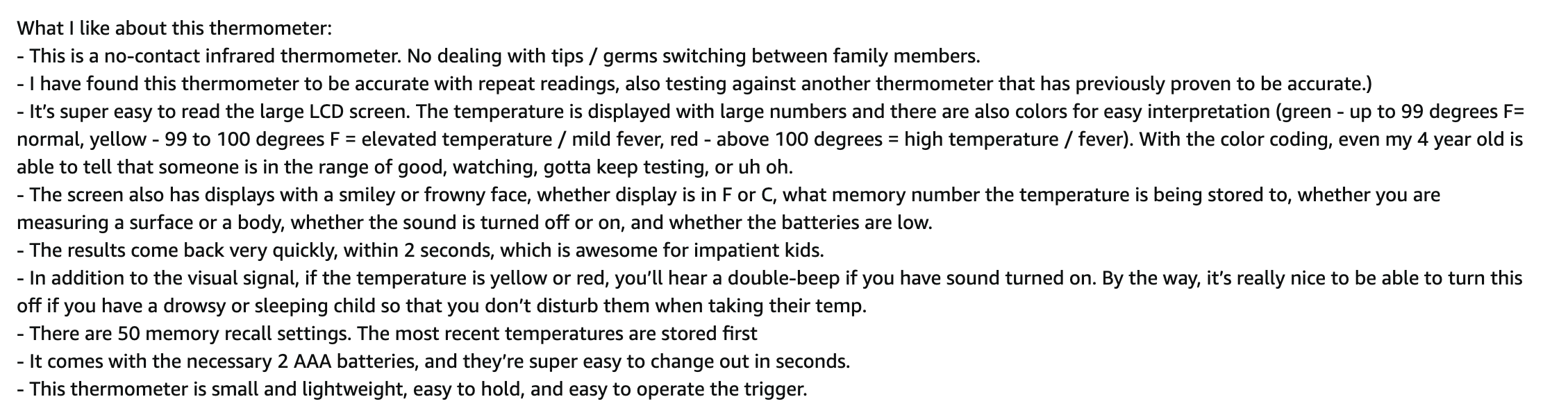 amazon review thermometer