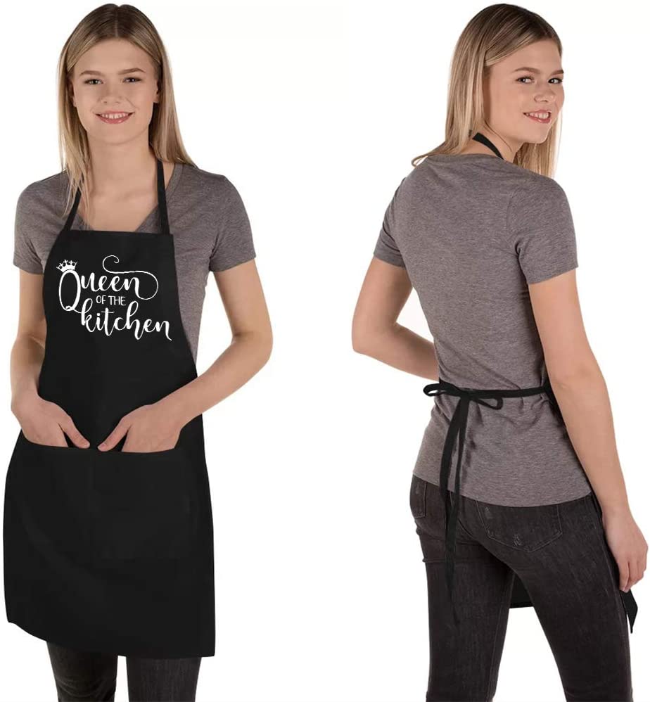 Queen of The Kitchen Chef Cooking Aprons