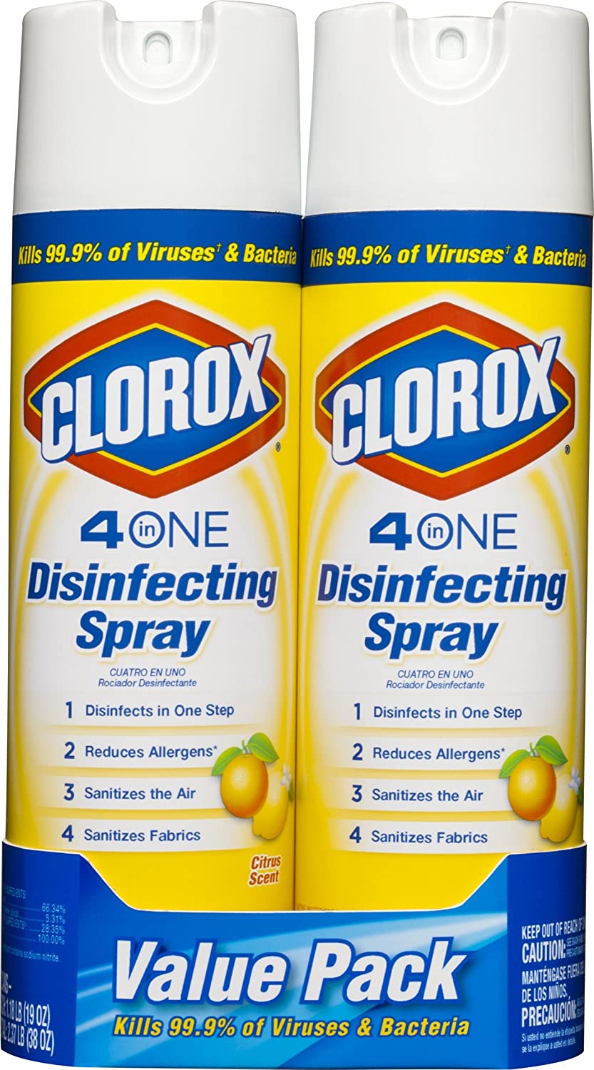 Clorox 4-in-1 Disinfecting Spray Cans, 38 Fluid Ounce