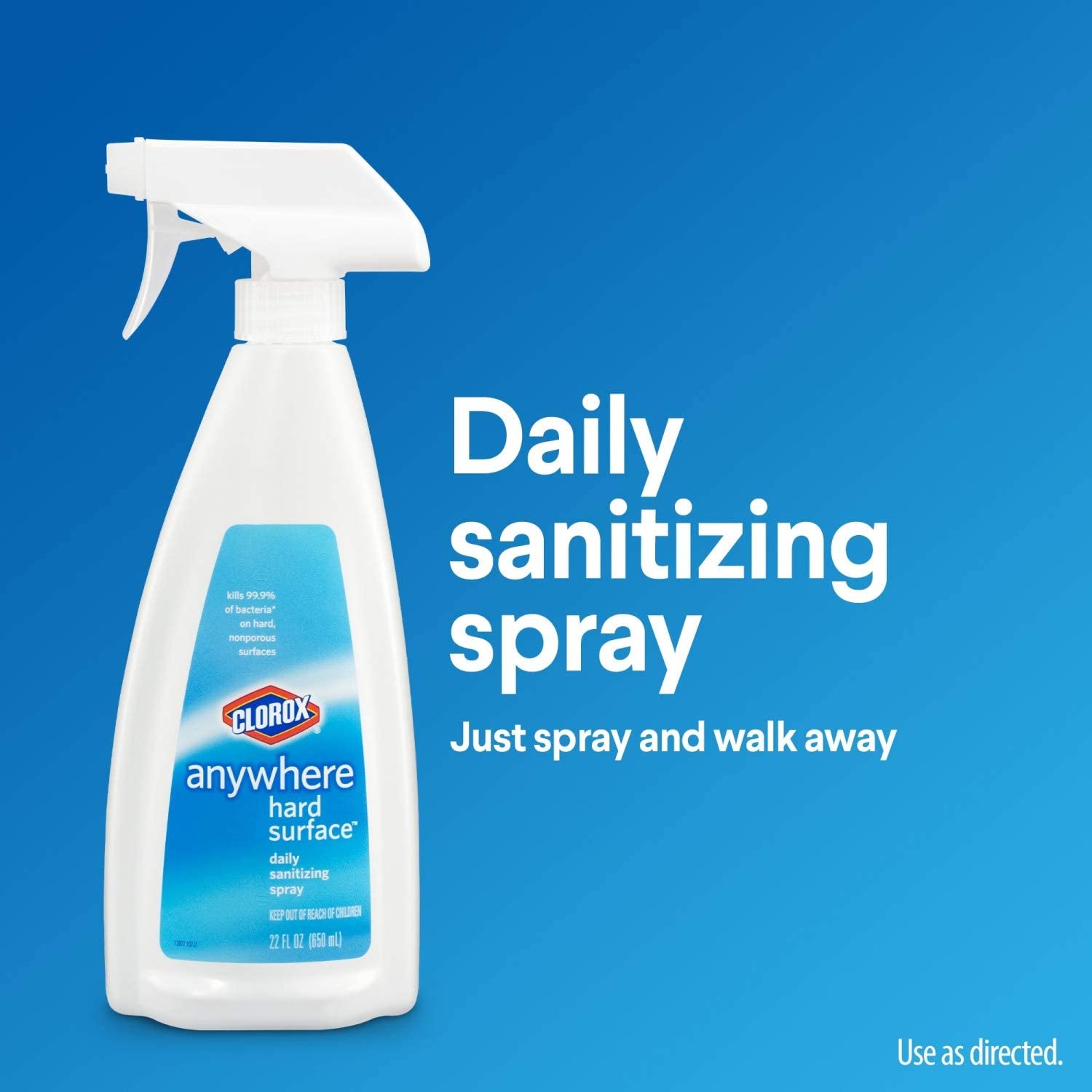 Clorox Anywhere Hard Surface Daily Sanitizing Spray 22 Ounce Spray Bottle - Pack of 9 (Package May Vary)