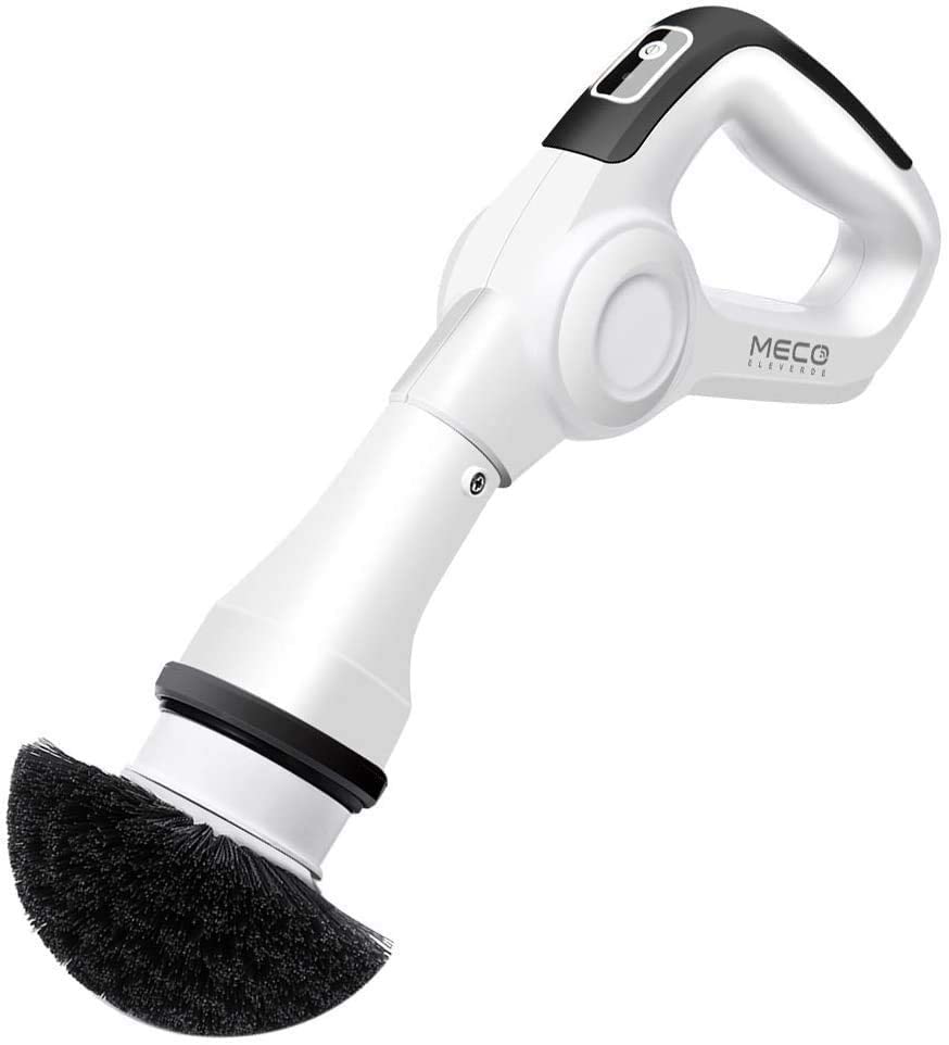 MECO Electric Spin Scrubber, Power Scrubber Cordless High Rotation Handheld Bathroom Scrubber Rechargeable with 3 Replaceable Cleaning Brush Heads for Cleaning Tub, Tile, Floor, Sink, Wall, Window