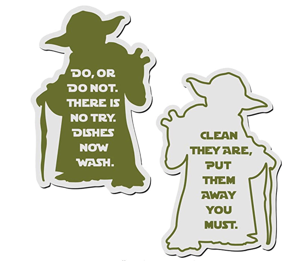Clean Dirty Magnet for Dishwasher - Yoda, A Strong Heavy Duty Magnetic Dishwasher Sign to Identify if Your Dishes are Clean or Dirty. Double Sided Magnetic Sign Clean or Dirty