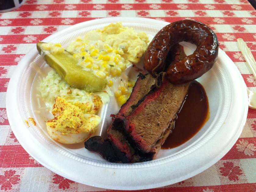 bbq plate at Black's bbq