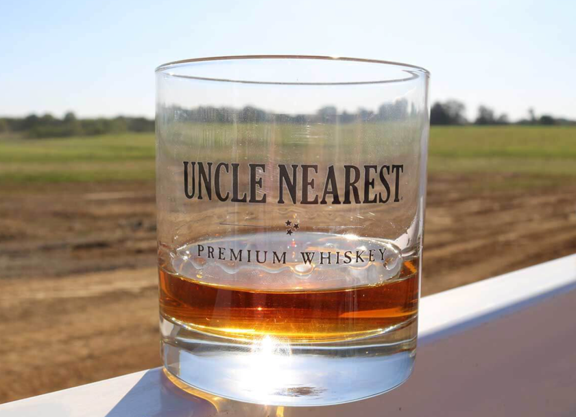 glass of uncle nearest whiskey