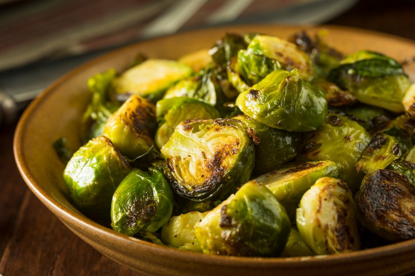 Homemade Roasted Green Brussel Sprouts