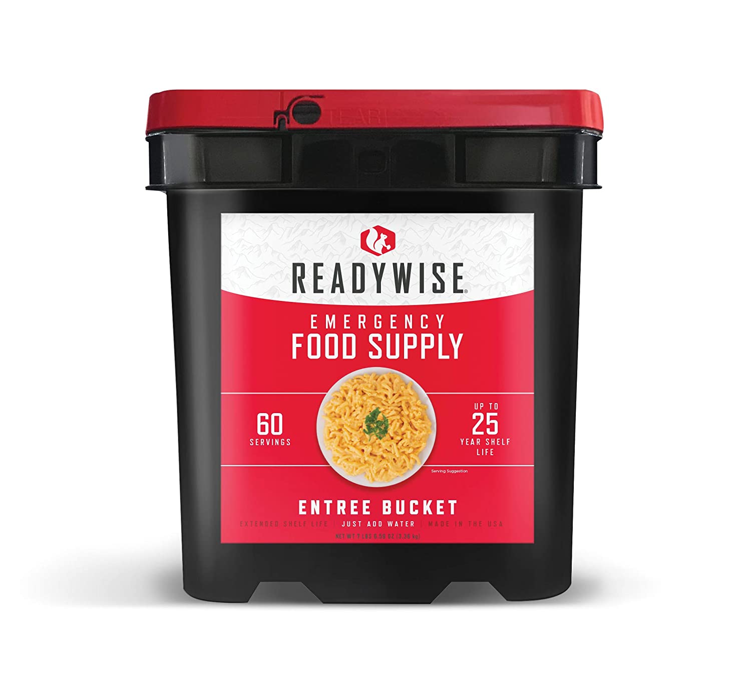 ReadyWise Emergency Food Supply, Entree Variety, 25-Year Shelf Life, 60 Servings