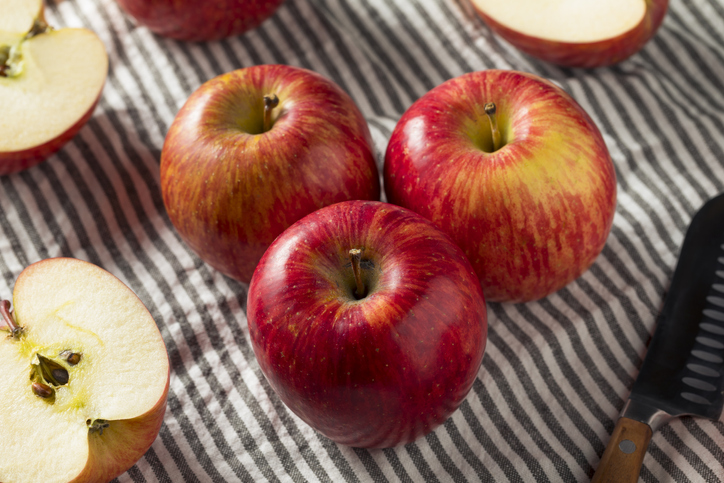 Raw Red Organic Kiku Apples Ready to Eat