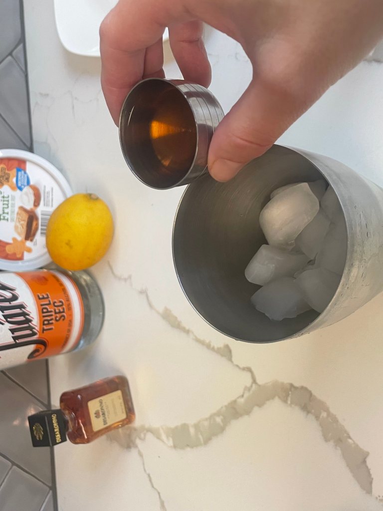 mixing cocktails