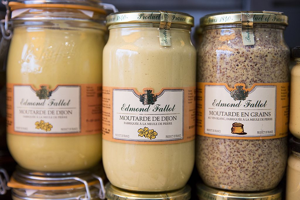 Traditional Dijon mustard regional speciality  region, France 