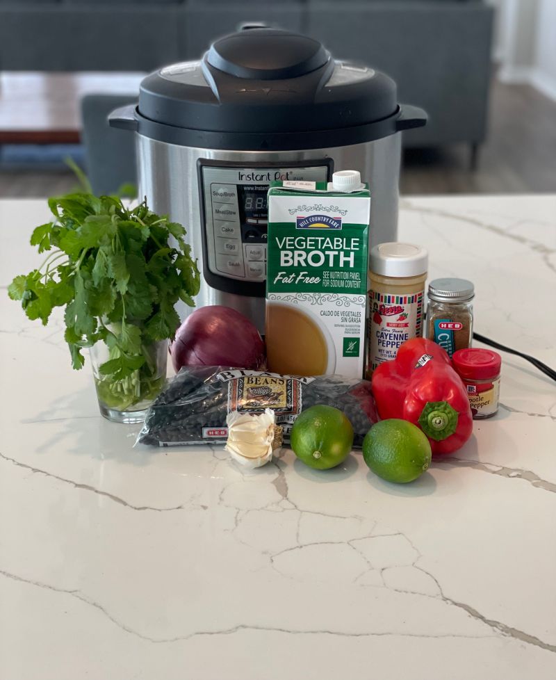 black bean soup ingredients and instant pot