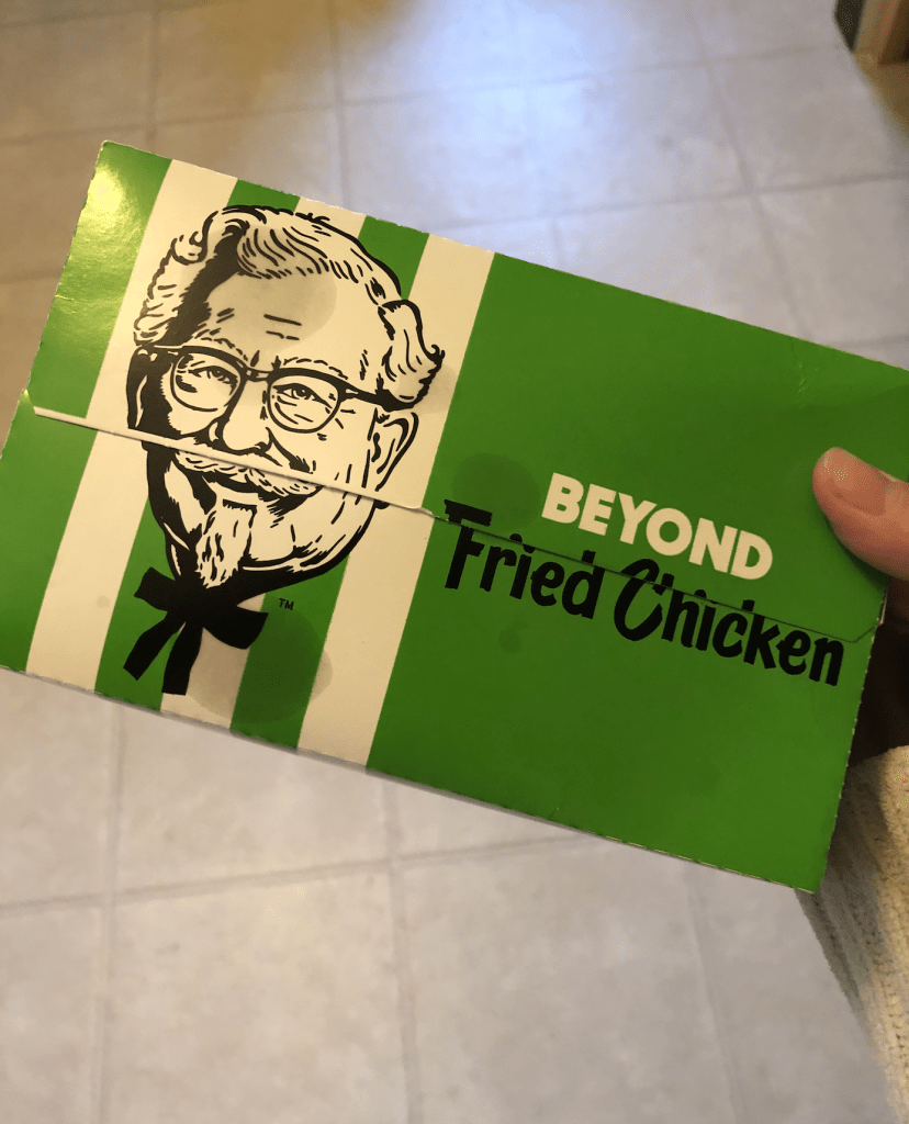bucket of KFC Beyond Fried Chicken