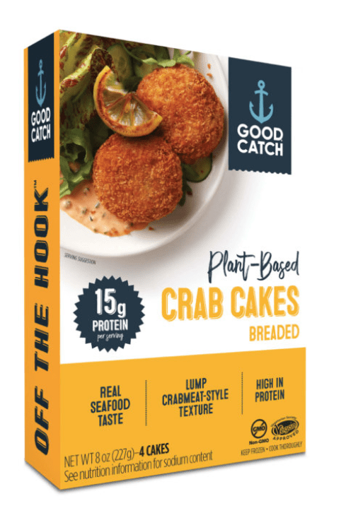 plant-based breaded crab cakes