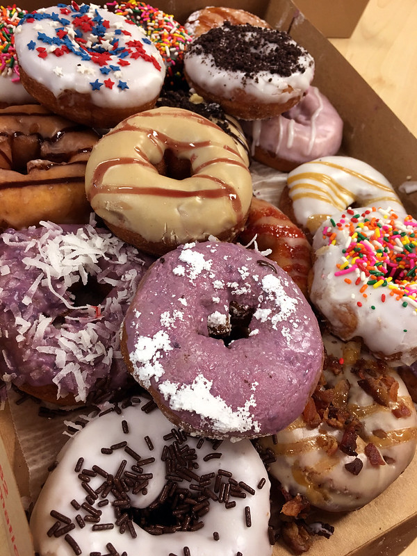 assorted donuts from duck donuts