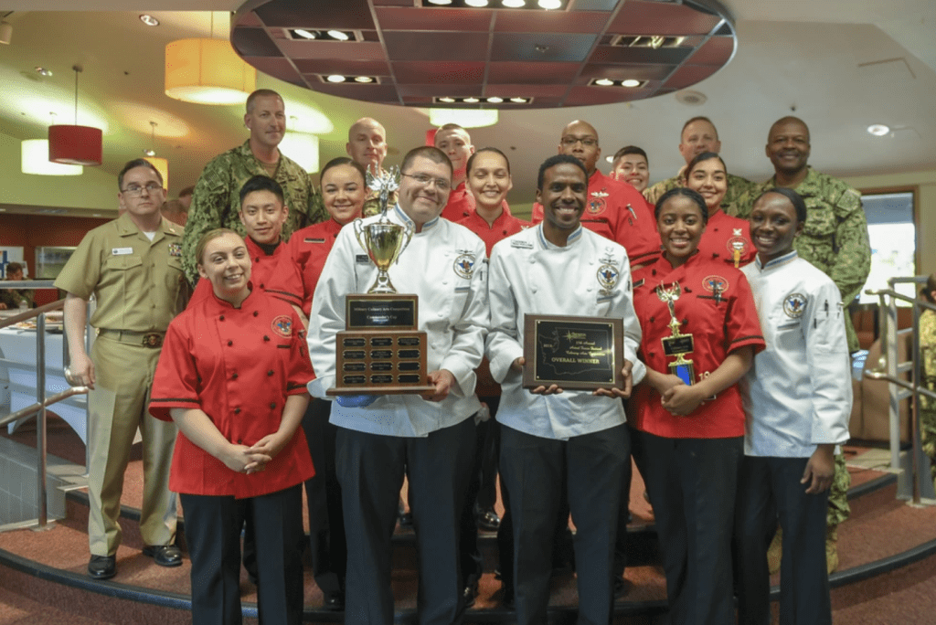 Culinary specialists from the aircraft carrier USS Carl Vinson