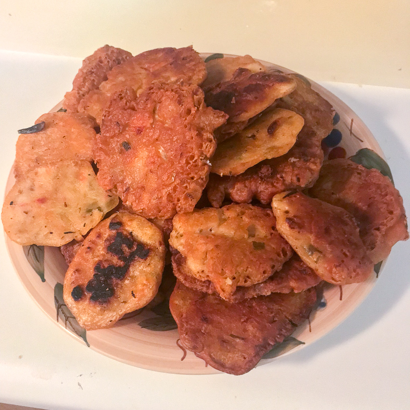 Saltfish fritters on a plate