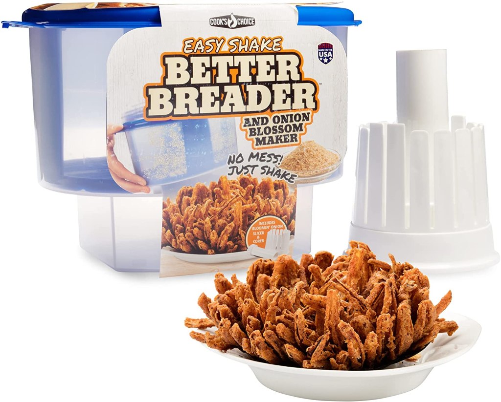 Onion Blossom Maker Set- All-in-One Blooming Onion Set with Corer and Breader Batter Bowl