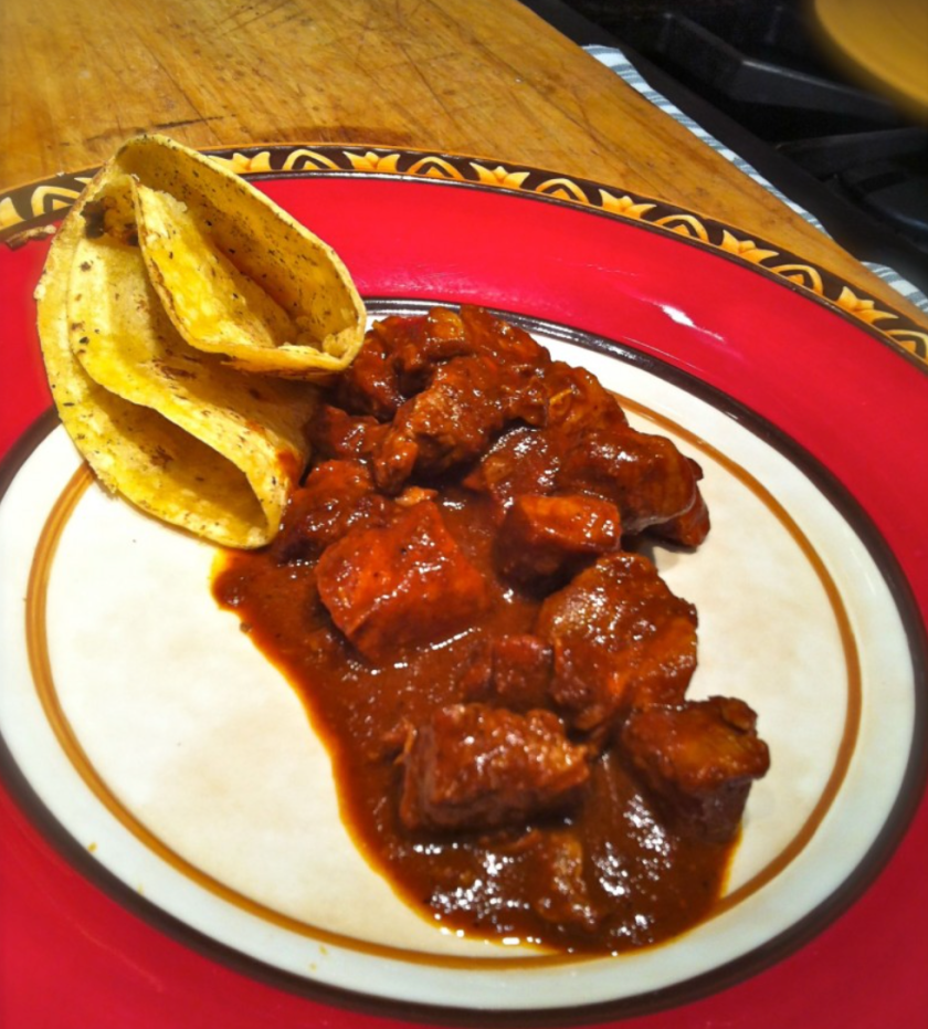 pork in red Chile