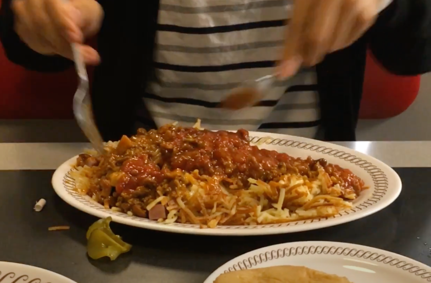 Waffle House hash browns all the way