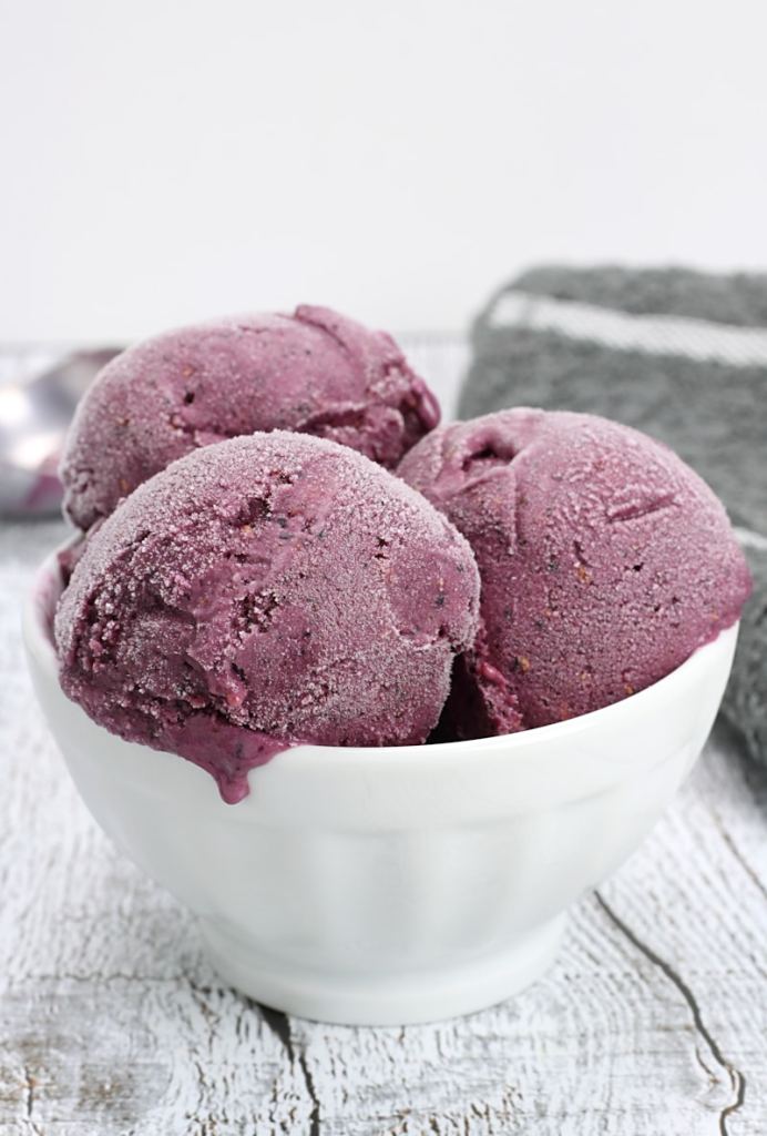 mixed berry sherbet from the toasty kitchen
