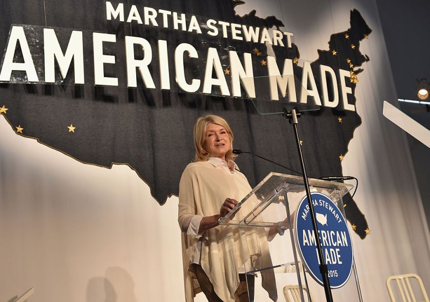 NEW YORK, NY - NOVEMBER 07: Founder and Chief Creative Officer, MSLO Martha Stewart speaks on stage during Martha Stewart American Made Summit at Martha Stewart Living Omnimedia Headquarters on November 7, 2015 in New York City. (Photo by Bryan Bedder/Getty Images for Martha Stewart Living Omnimedia)