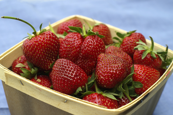 Quart of fresh strawberries
