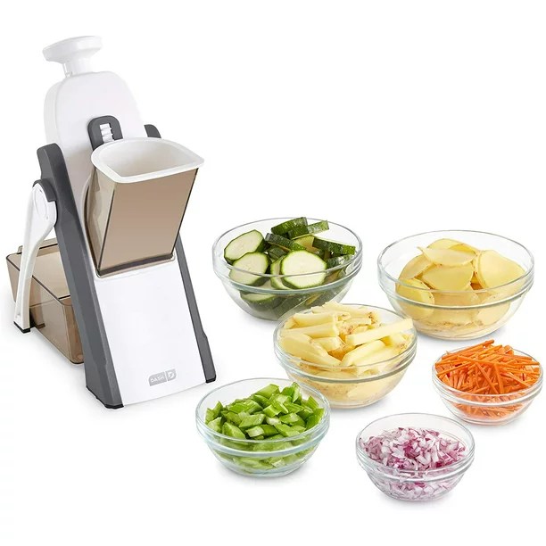 DASH Safe Slice Mandoline for Vegetables, Meal Prep & More with Thickness Adjuster, Size, Grey