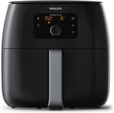 Philips Premium Airfryer XXL with Fat Removal Technology, 3lb:7qt, Black, HD9650:96