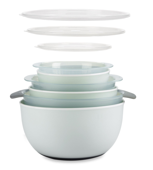 OXO Good Grips® 9-Piece Nesting Mixing Bowls and Colanders Set in Seaglass Blue